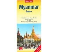 Myanmar / Burma nel. map Bagan-Mandalay-Yangon: Burma / Birmanie / Birmania