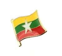 Myanmar Burma South East Asia Asian Metal Country Flag Pin Badge