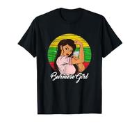 Myanmar Flag Burma Burmese Girl T-Shirt