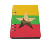 Myanmar Flag Burma Nature A5 Refillable Notebook Binder Journaling