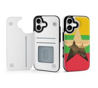 Myanmar Flag Burma Nature Wallet Phone Case Compatible with iPhone 17 Air Pro Max Flip Cover with Card Holder
