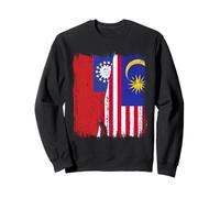 Myanmar Malaysia Half Flag Burmese Malaysian Heritage Sweatshirt