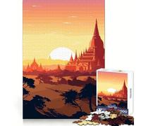 Myanmar Sunset 1000 Piece Jigsaw Puzzles for Adults Jigsaw Logic Sense Toy Leisure Fun Smooth Edge Heartfelt Gift (50x75cm)