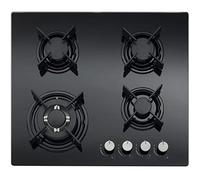 MyAppliances ART28924 60cm Black Gas on Glass Hob with 4 Cooking Zones & Pro Enamel Pan Supports