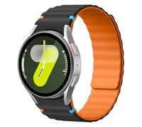 MYAPULUA Magnetic Silicone Galaxy Watch 7/6/5/4/FE Strap 40mm 44mm,for Samsung Galaxy Watch 6/4 classic 47mm 43mm 46mm 42mm/5 pro 45mm Women Men,No Gap Band Silicone Link Loop Sport Straps Wristbands