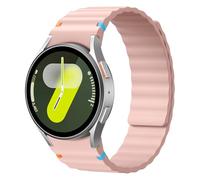 MYAPULUA Magnetic Silicone Galaxy Watch 7/6/5/4/FE Strap 40mm 44mm,for Samsung Galaxy Watch 6/4 classic 47mm 43mm 46mm 42mm/5 pro 45mm Women Men,No Gap Band Silicone Link Loop Sport Straps Wristbands