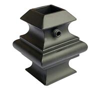 Myard Myard Attachable Baluster Collar Knuckles with Screws for Indoor Square Stair Iron Balusters (1/2" x1/2"), 10-Pack (Satin Black)