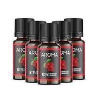 myAROMA Flavour Drops - Cranberry 5 x 10 ml, Flavour Drops Sugar-Free, Calorie Free & Vegan, Natural Food Flavour Without Artificial Dyes for Baking, Food and Drinking, No. 15