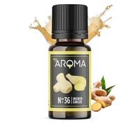 myAROMA flavour drops - Ingwer 10ml, flavour drops zuckerfrei, kalorienfrei & vegan, natürliches Lebensmittelaroma ohne künstliche Farbstoffe für Backen, Essen und Trinken, Nr. 36