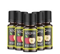 myAROMA Flavour Drops - Red Apple 5 x 10 ml, Flavour Drops Sugar-Free, Calorie Free & Vegan, Natural Food Flavour Without Artificial Dyes for Baking, Food and Drinking, No. 63
