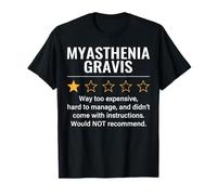 Myasthenia Gravis 1 Star Rating Funny T-Shirt
