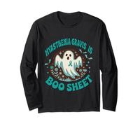 Myasthenia Gravis Awareness Boo Sheet Funny Ghost Halloween Long Sleeve T-Shirt
