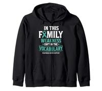 Myasthenia Gravis Awareness Support Family Zip Hoodie