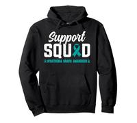 Myasthenia Gravis Awareness Teal Ribbon Support Squad MG Pullover Hoodie