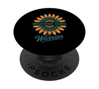 Myasthenia Gravis Warrior Sunflower Awareness PopSockets Adhesive PopGrip
