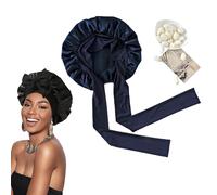 MYAYD 100% Mulberry Silk Night Sleep Cap, Elastic Soft Sleeping Head Cover for Women Curly Hair, Sleep Cap Bonnet for Hair Loss Women Sleeping Hat for Sleep, Hair Loss, Hair Protection, Head Cover