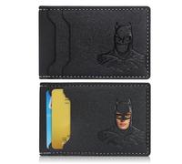 MYAYD 2-Pack Leather Bat Wallet, Face Cut Out Wallet, Horizontal PVC Card Holder, Large Capacity, Card Cases & Money Organisers, Unique Gift Birthday, Anniversary for Dad, Husband, Boyfriend