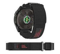 MYAYD 22mm Watch Strap Compatible with Garmin Fenix 6 Pro/Fenix 7/Fenix 6 Strap, Nylon Sport Wrist Band for Garmin Forerunner 935/945/955/962, Nice Gift for Women Men (Black)