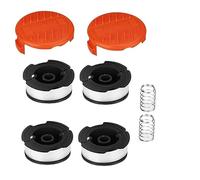 MYAYD 6 PCS Black And Decker Strimmer Spool, Trimmer Spool & Line With Cover Cap Compatible With Black & Decker GL4525, GL5028, GLC1423L, GLC1825L, Trimmer Spool Line Φ1.65mm Double Autofeed Spools