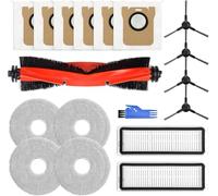 MYAYD Accessories Kit for Xiaomi X20 Max/Xiaomi X20 Pro Vacuum Cleaner Robot, 1 Main Brush, 2 Filter Screens, 4 Side Brushes, 4 Mop Cloths, 6 Dust Bags, 1 Cleaning Brush