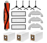 MYAYD Accessory Replacement Parts for Dreame Bot / D10 Plus / RLS3D Robot Vacuum Cleaner, 14-Piece Accessory Set with 1 Main Brush, 3 HEPA Filters, 3 Mop Pads, 3 Vacuum Cleaner Bags, 4 Side Brushes
