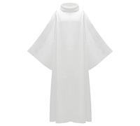 MYAYD Cotton Unisex Cassock Robe Clergy Pulpit Liturgical Church Loose Uniform Plus size White, White, XXL
