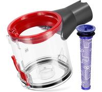 MYAYD Dust Bin and Pre Filter Replacement Compatible with Dyson V7 V8 Vacuum Cleaner Canister, Animal Vacuum Cleaner, Washable Pre Filters Replacement for Dyson SV10 SV11 Bin Part No.967699-01