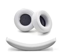 MYAYD Earpad + Headband Compatible with Motorola Pulse Escape Wireless, Replacement Cushions Repair Parts, Headphone Earpads Ear Cushions, Ear Cups Cover Repair Parts (White)