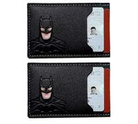 MYAYD Face Cut Out Wallet Compatible with Batman Horizontal PVC Card Holder, Large Capacity, Card Cases & Money Organisers, Unique Gift Birthday, Anniversary, for Dad, Husband, Boyfriend, 2-Pack