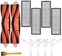 MYAYD Replacement Accessory Set for Dreame Bot D10 Plus RLS3D Robot Vacuum Cleaner, 2 Main Brush, 4 Hepa Filters, 4 Side Brush, 1 Cleaning Tool