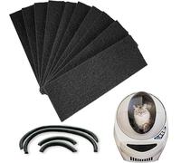 MYAYD Replacement Carbon Filter & 1 Replacement Sealing Strip Set Compatible with Litter Robot 3, Carbon Filter Cat Litter Tray Filter with Accessories Absorb Odours, Pack of 10