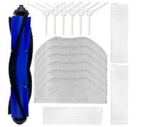 MYAYD Replacement Parts Accessories for Rowenta X-plorer Series 95, 1 Main Brush, 6 Side Brush, 6 Rags, 3 Filters, Robotic Vacuum Cleaner Replacement Filters