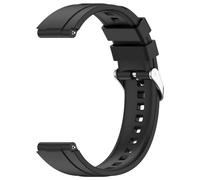 MYAYD Replacement Watch Strap for Casio W-218H AE-1200/1300, 18 mm Waterproof Sports Silicone Rubber With Stainless Steel Buckle, Black