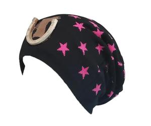 MYAYD Unisex Cotton Knit Hat cap headdress head wear accessories for Joe Kid Johnny Joestar Cosplay Black (Black hat with Horsehoe)
