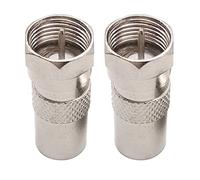 Myazs 2Pcs F Type Male Plug Connector Socket To RF Coax Aerial Female RF Adapters For Video Systems F Type Plug Adapter Coax F Type Coaxial Cable Adapter Aerial Connector Adapter