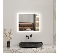 MYB Bathroom Mirror with LED Lights, Anti Fog Touch Sensor 600x500 Vanity Wall Mounted Frameless Vertical or Horizontal IP44 Rated Waterproof Dustproof