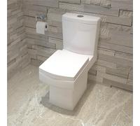 MYB Square Bathroom Close Coupled Toilet Modern Ceramic Bathroom WC White