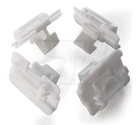 MYBA-S 4 x White Plastic Clip-On Side Skirts Mounting Clip for Mercedes-Benz CLS, E-Class
