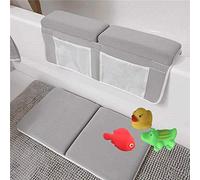 Mybably Bath Kneeler & Elbow Rest Pad Set- 1.5 inch Thick Kneeling Pad and Elbow Support for Knee & Arm Support Large Bathtub Kneeling Mat with Toy Organizer (FREE 3 TOYS!) for Happy Baby Bathing Time