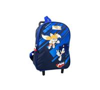 Mybagstory - Backpack with Sonic Wheels for Boys - Blue Trolley for Primary School - Child - 32 cm - Adjustable Straps - Gift Idea