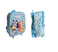 mybagstory - Bluey - 3D Children's Trolley Bag 36 x 25 x 14 cm - Kindergarten Trolley with Telescopic Handle and Wheels - One Compartment School Bag - for Girls
