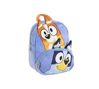 mybagstory - Bluey Plush Backpack - Children's 22 x 18 x 8 cm - Ultra Soft - 1 Zipped Compartment - Mini Soft Bag for Nursery, Kindergarten, Outings or Gifts
