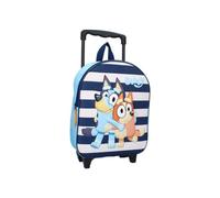 mybagstory - Children's Backpack - Trolley - Bluey - 3D - Blue - Child - School - Kindergarten - Daycare - Boys School Bag - Size 32 cm - Adjustable Straps - Wheels - Gift Idea, Bluey - Blue, 26 cm x