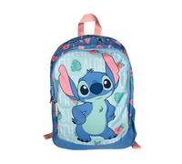 mybagstory | Disney Stitch Backpack | Primary School Bag Watermelon Design | 2 Spacious Compartments Blue and Pink | Large School Size 38 x 28 x 16 cm | Back to School Gift Idea