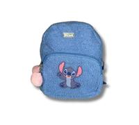 mybagstory - Disney Stitch Plush Backpack | Children's school bag 5 years old girl and boy, small blue and pink nursery school bag, soft plush with zip pocket and idea.