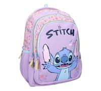 mybagstory | Disney Stitch Spring Smiles Backpack | Large Purple School Bag | Spacious 3 Compartments for Girls and Teens | Padded and Adjustable Straps | Ideal for College and Leisure