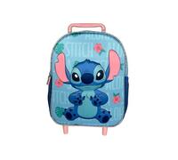 mybagstory | Disney Stitch Trolley Backpack | Watermelon 3D Relief Design | School Bag on Wheels for Kindergarten | Blue and Pink 32 x 11 x 26 cm | Official Girl Gift Idea