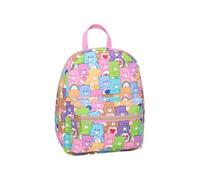 mybagstory | Girl's Rainbow Caring Bear Backpack | Small PU Leather Backpack | Handbag for School Nurseries and Leisure Multi-Coloured | Dimensions 21 x 8 x 27 cm