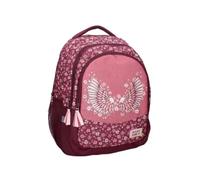 mybagstory | Milky Kiss Wild Bliss Flowers Backpack | 3 Compartments | Girl's School and College School Bag | Pink Floral Print | Large Capacity | Dimensions 44 x 24 x 33 cm