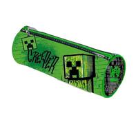 mybagstory | Minecraft Blocky Boom Pencil Case 22 cm | Boys Green Polyester Pencil Case | Large Capacity for Pens and Felt-Tip Pens | Ideal Back to School and Gamer Gift